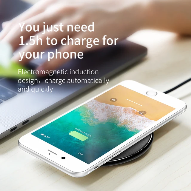 Baseus Leather Wireless Charger For iPhone 11 Pro Xs Max Xr X 8 Plus Desktop Wireless
