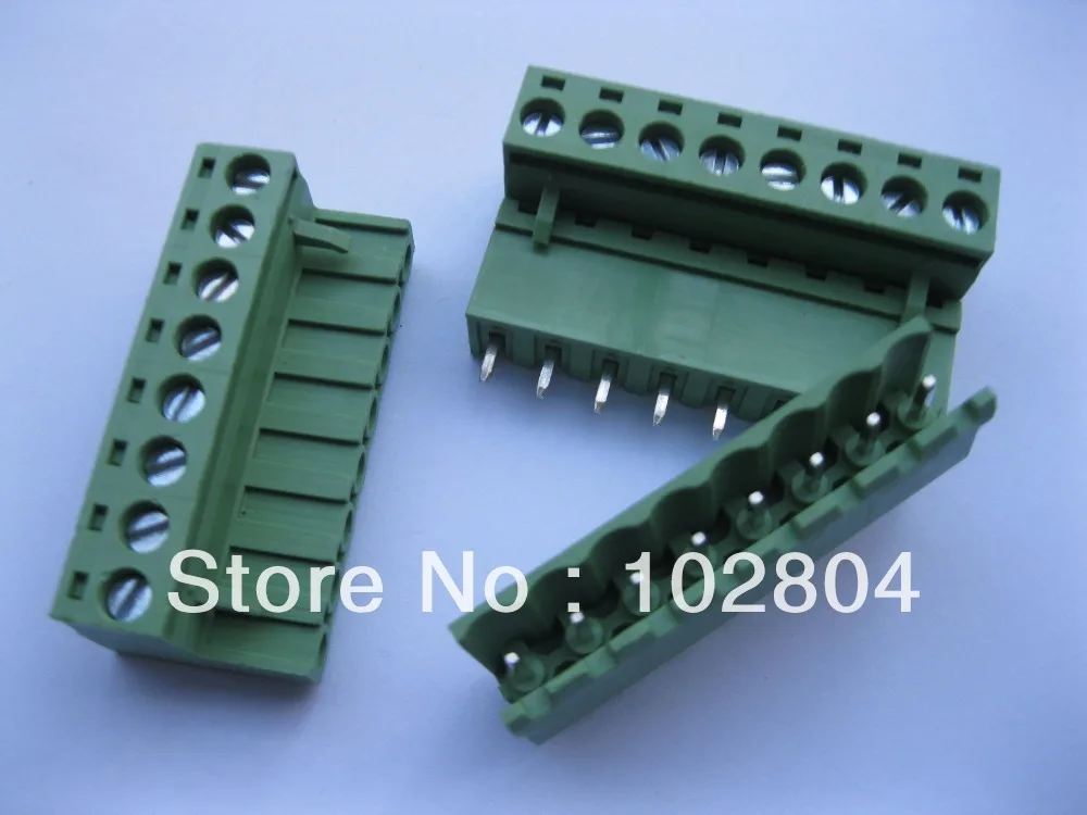 

Pitch 5.08mm 8 pin Screw Terminal Block Connector Pluggable Type Green 100 Pcs Per Lot Brand New HOT Sale High Quality
