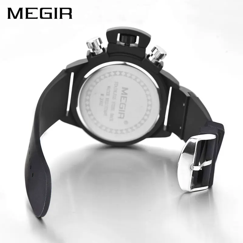Billig MEGIR Kreative Männer Sport Uhr Top Marke Luxus Armee Militär Uhren Uhr Männer Chronograph Quarz Armbanduhr Relogio Masculino