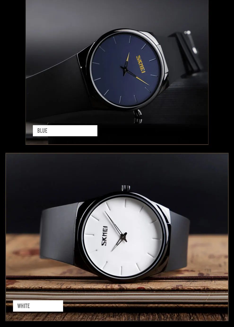 SKMEI мужские часы тонкие роскошные брендовые кварцевые наручные часы повседневные женские часы Простой дизайн 30 м водонепроницаемые часы Relogio Masculino