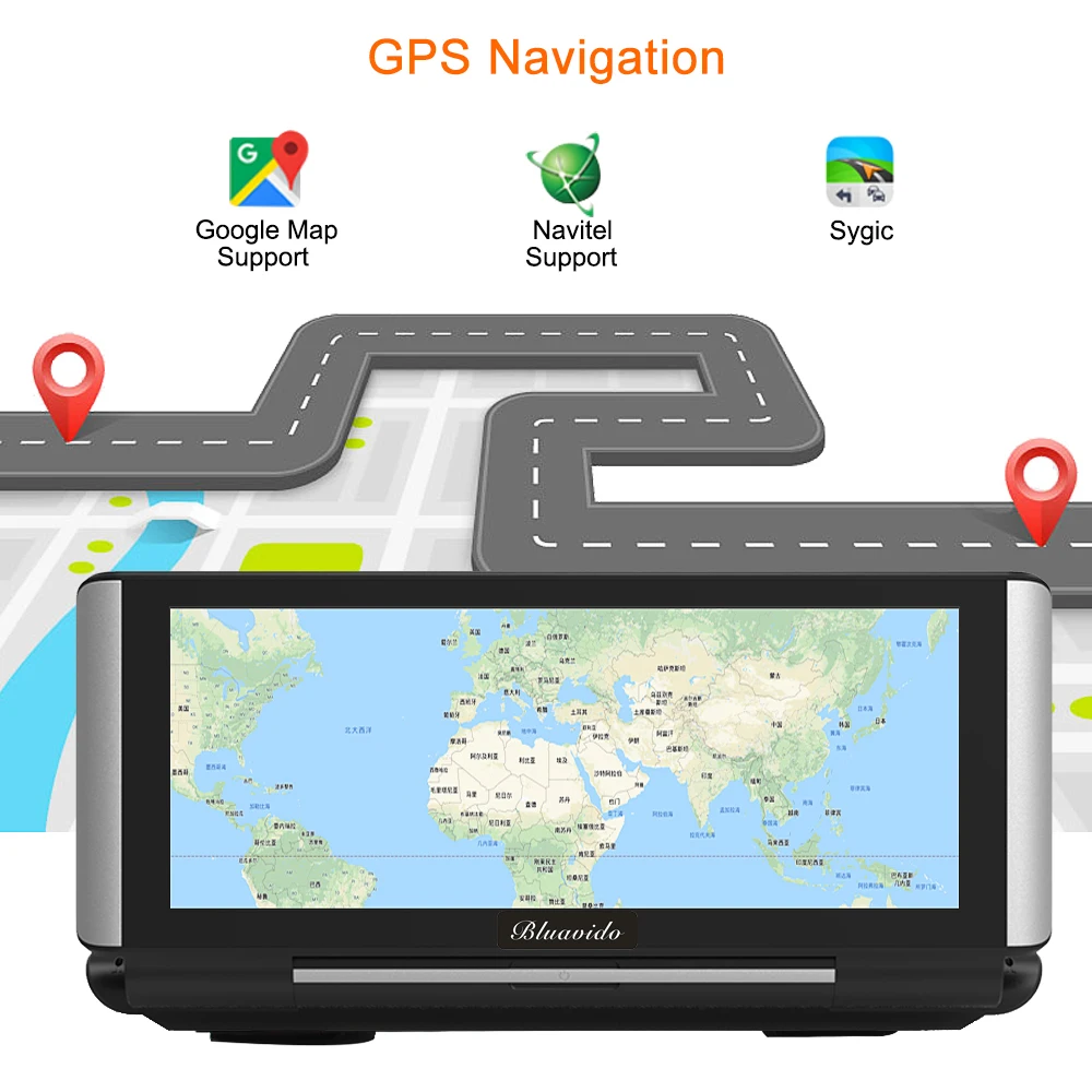 Bluavido " ips 4G ADAS Android автомобильный видеорегистратор gps навигация FHD 1080P Автомобильный видеорегистратор Bluetooth Wi-Fi удаленный монитор