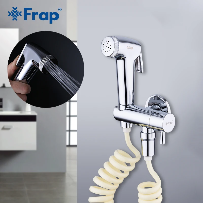 FRAP Bidets bidet faucet function cylindrical hand shower tap crane chrome solid brass single