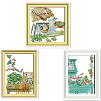 

Corner Of The Kitchen Needlework Home decoration Chinese Counted Cross Stitch Pattern DIY Set Embroidery Cross Set Home Decor