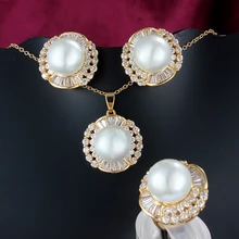 Хороший дизайн имитация жемчуга Ювелирный Набор для женщин Свадебные модные аксессуары набор горничной подарок отличный подарок ALW1733