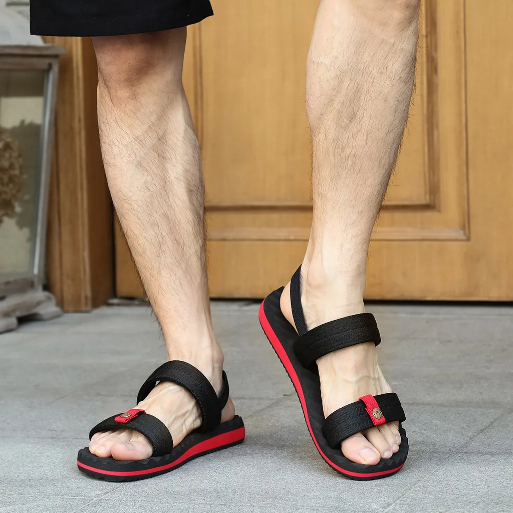 Perimedes/мужские пляжные уличные сандалии; Мужская Спортивная обувь для фитнеса; плоская эластичная резинка; пляжные сандалии; Уличная обувь на полой подошве;# g30