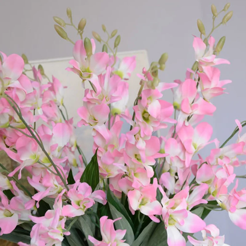Cheap Artificial Flowers Artificial Orchid Branch Silk Flower For Home Wedding Garden Decoration Dining Table Decorative Flower Cheap Artificial Flowers Artificial Orchid Branch Silk Flower For Home Wedding Garden Decoration Dining Table Decorative Flower