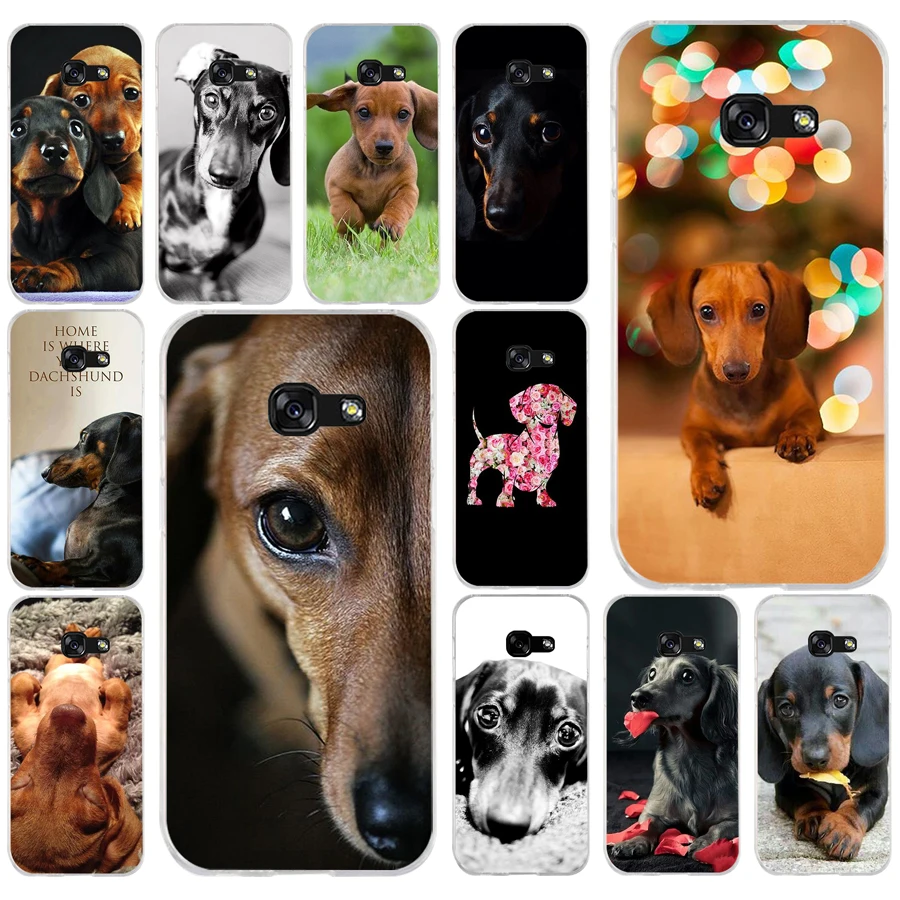 

108FG Dachshund Teckel Dackel Dog Soft Silicone Tpu Cover phone Case for Samsung a3 2016 a5 2017 a6 plus a7 a8 2018 s6 7 8 9