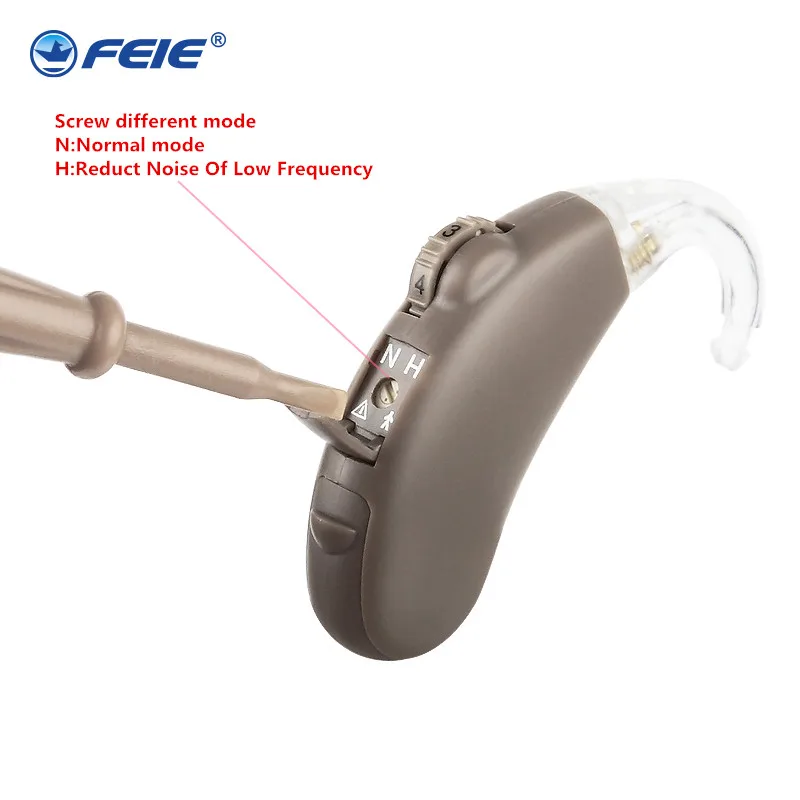 

Hospital Deaf Earphone Hearing Aids for the Elderly Adjustable Frequency BTE trimmer Hearing Machine S-203 Listening Device