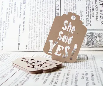 

She said yes Wedding wish tree hang Gift favor Tags, Scrapbooking birthday party package bridal shower Decoration cards