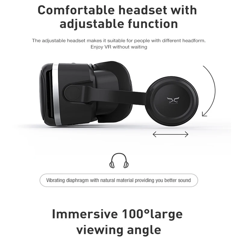 Original font b Virtual b font font b Reality b font VR Glasses Headset Stereo Leather