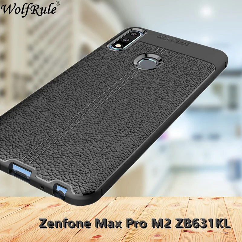 

Case Asus Zenfone Max Pro M2 ZB631KL Case Fashion Lichee Style Silicone Hybrid Cover For Asus Zenfone Max Pro M2 *Free Shipping