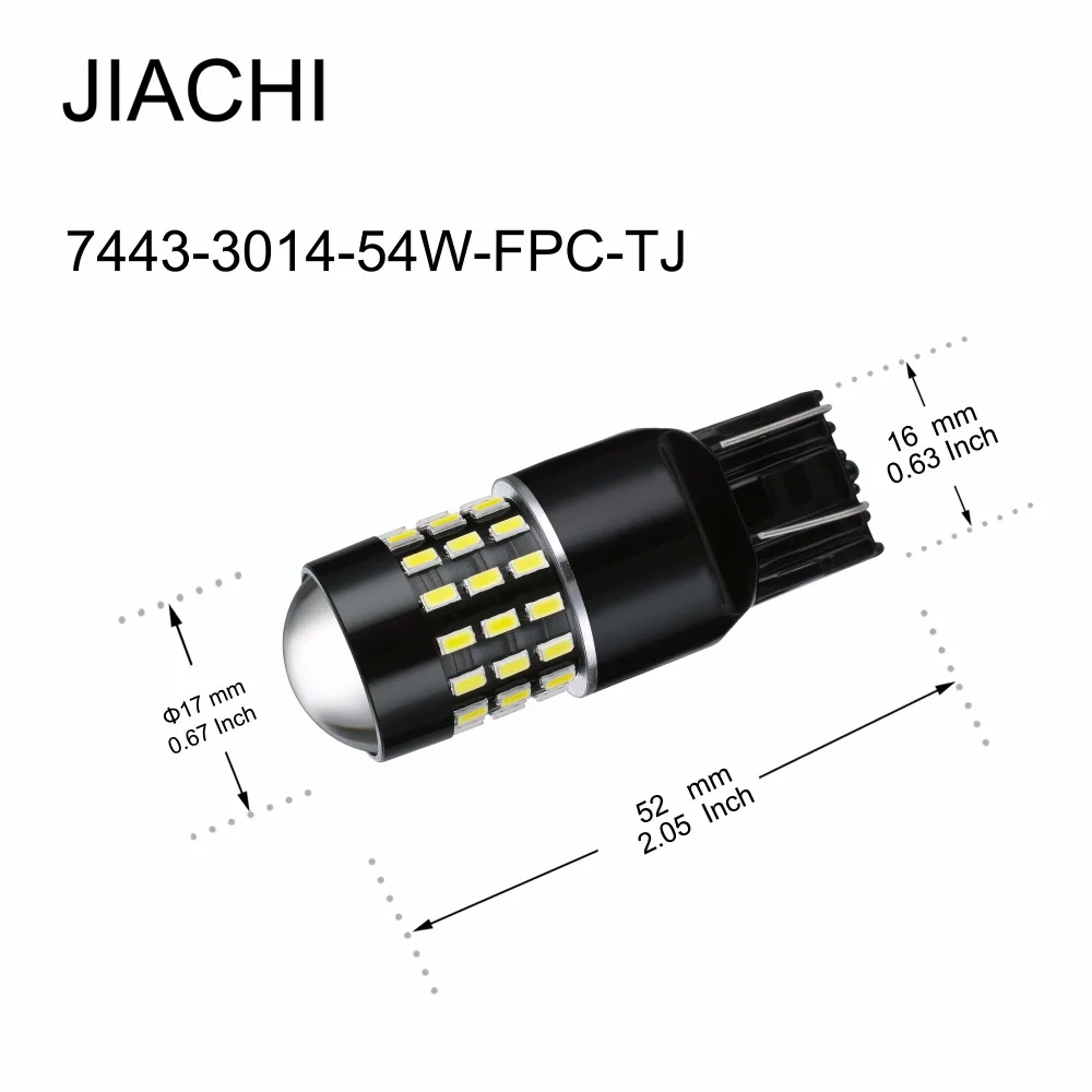 JIACHI 2 шт. Автомобильный светодиодный автомобильный лампочка T20 7443 стоп сигнал
