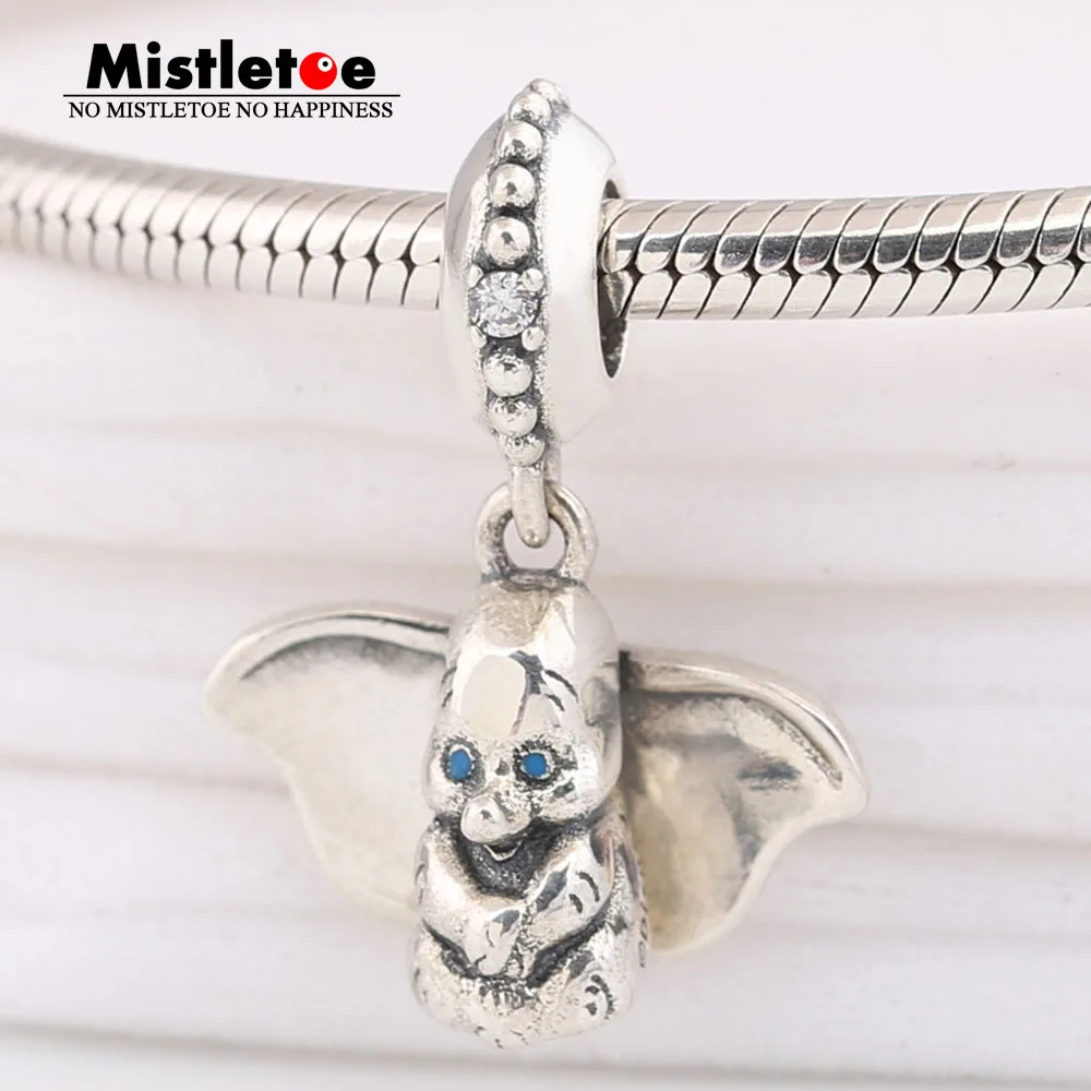 

Mistletoe Authentic 925 Sterling Silver Elephant Dumbo Pendant Charm Fit European Bracelets Jewelry