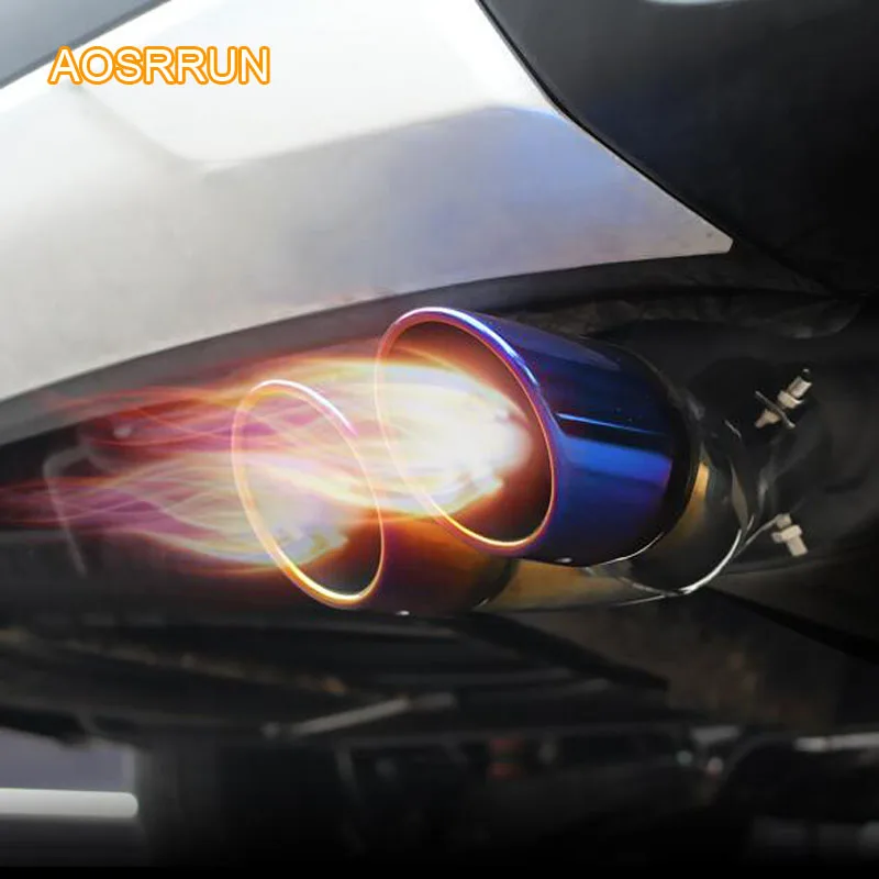 AOSRRUN нержавеющая сталь хвост горла дымчато-синяя выхлопная труба автомобильные