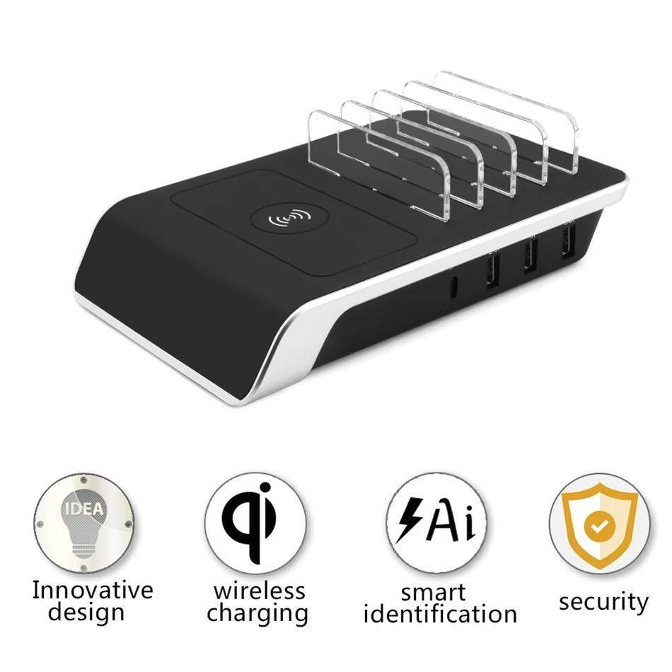 Quick Chargers Fast wireless charger 4 USB Stations Multi Ports USB