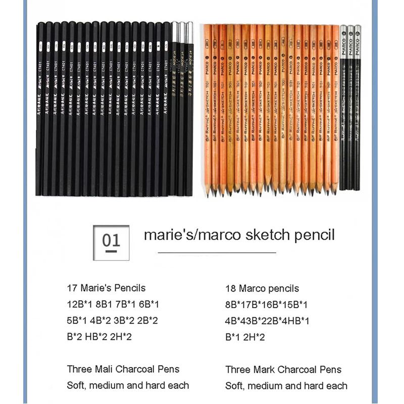 Günstige Skizze bleistift set anfänger skizze stift set student mit 2b hb malerei malerei malerei werkzeug pinsel set kunst liefert