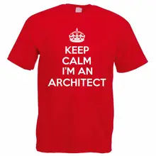 Company T Shirt Design Keep Calm I’M An Architect Engineering Buildings Funny Men’S Comfort Soft O-Neck Short-Sleeve Shirt