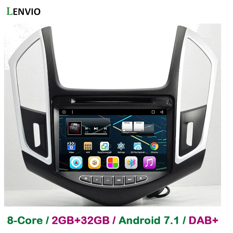 Автомобильный GPS навигатор Lenvio ОЗУ 2 ГБ + 32 Восьмиядерный процессор Android 7 1 Din для