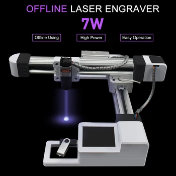 

7000mW Wood Router Laser Engraving Machine Laser Cutter 3/7W CNC Router Machine 155MM*175MM Area Carving Wood Tools
