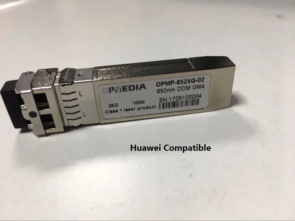 28Gb/s 850nm Multi-mode SFP28 Transceiver,25G SFP28 SR optic module compatible with Huawei infortrend 25gbe sfp28 optical transceiver lc wave length 850nm multi mode