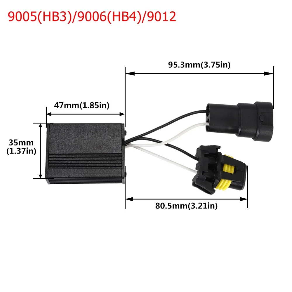 2 шт. H4/H7/H8/H11/H13/HB3(9005)/HB4(9006) Canbus жгут проводов адаптер светодиодный автомобильный головной светильник лампа авто фара противотуманный светильник CANBUS