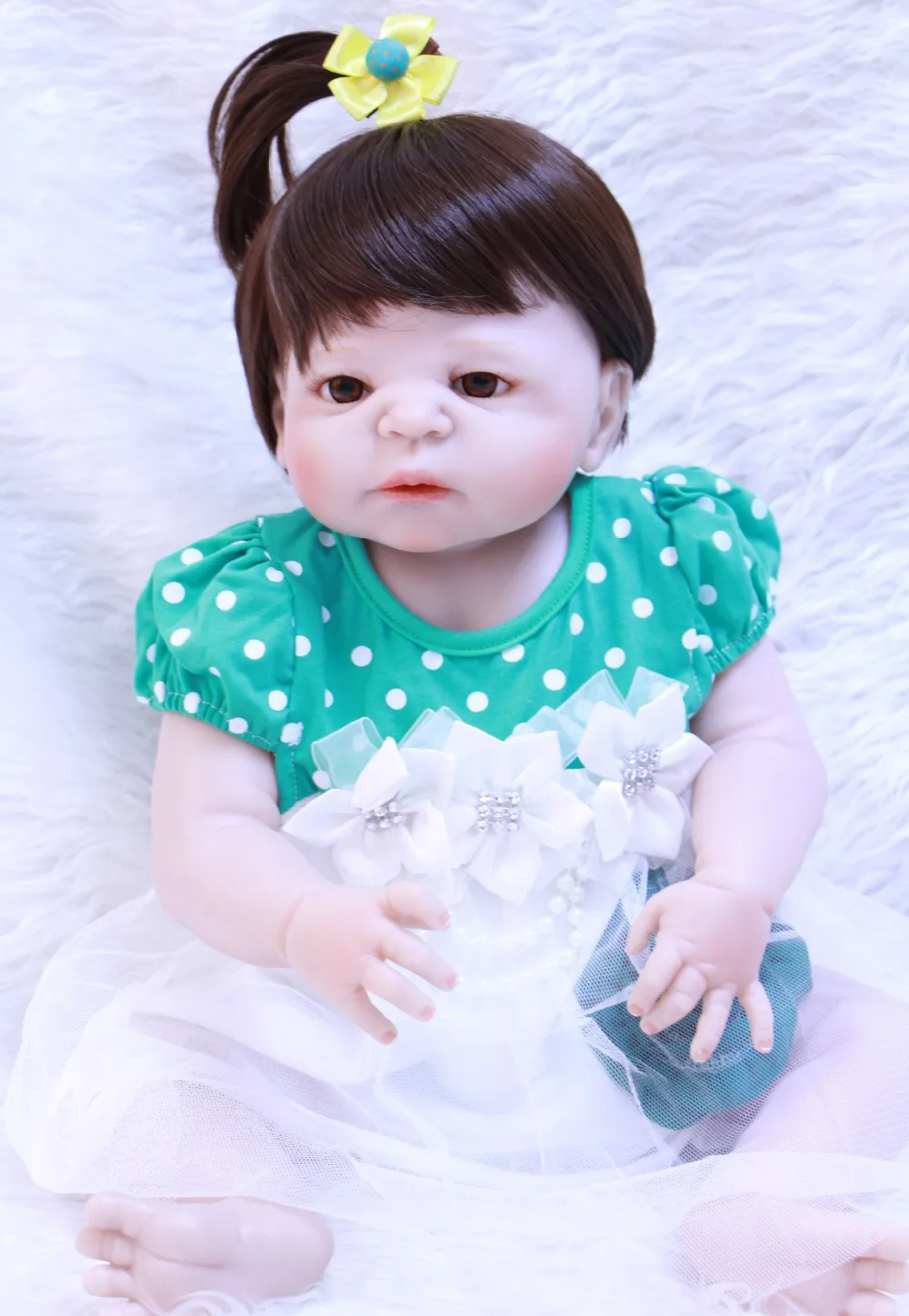 

Full body silicone reborn baby dolls 22" fashion children reborn babies bathe toy dolls gift real alive bonecas reborn