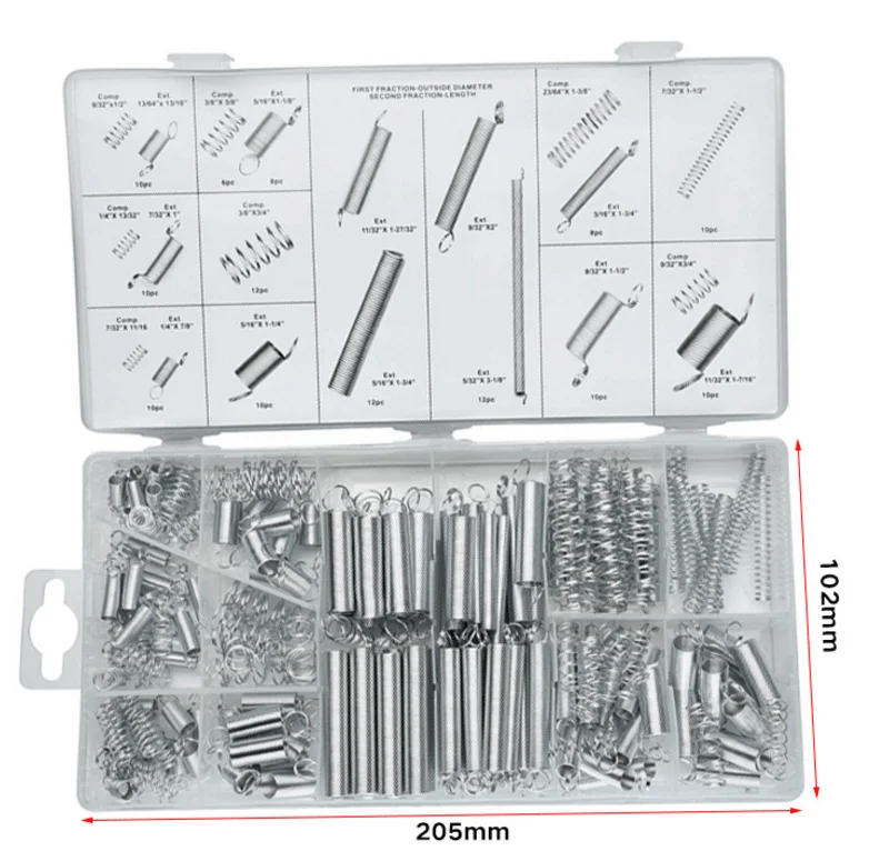 200Pcs Steel Spring Electrical Hardware Drum Extension Tension Springs Pressure Suit Metal Assortment Hardware Tool Set 200Pcs Steel Spring Electrical Hardware Drum Extension Tension Springs Pressure Suit Metal Assortment Hardware Tool Set