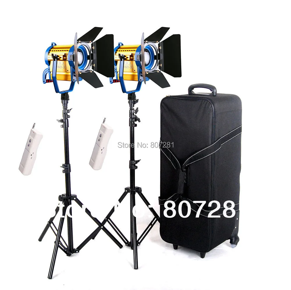 

Wireless Remote + Bi-color 2XCE-1500WS LED Video Spotlight Light Kit+Stands+Bag