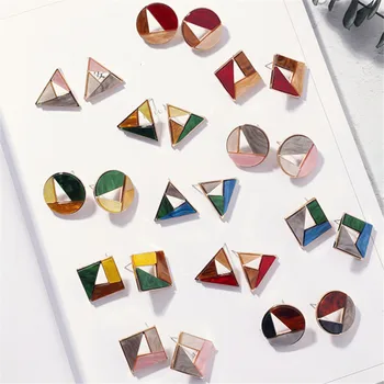 

Earrings girl unique for women earrings big style simple earrings Fashion Hollow out irregular geometry color simple earrings