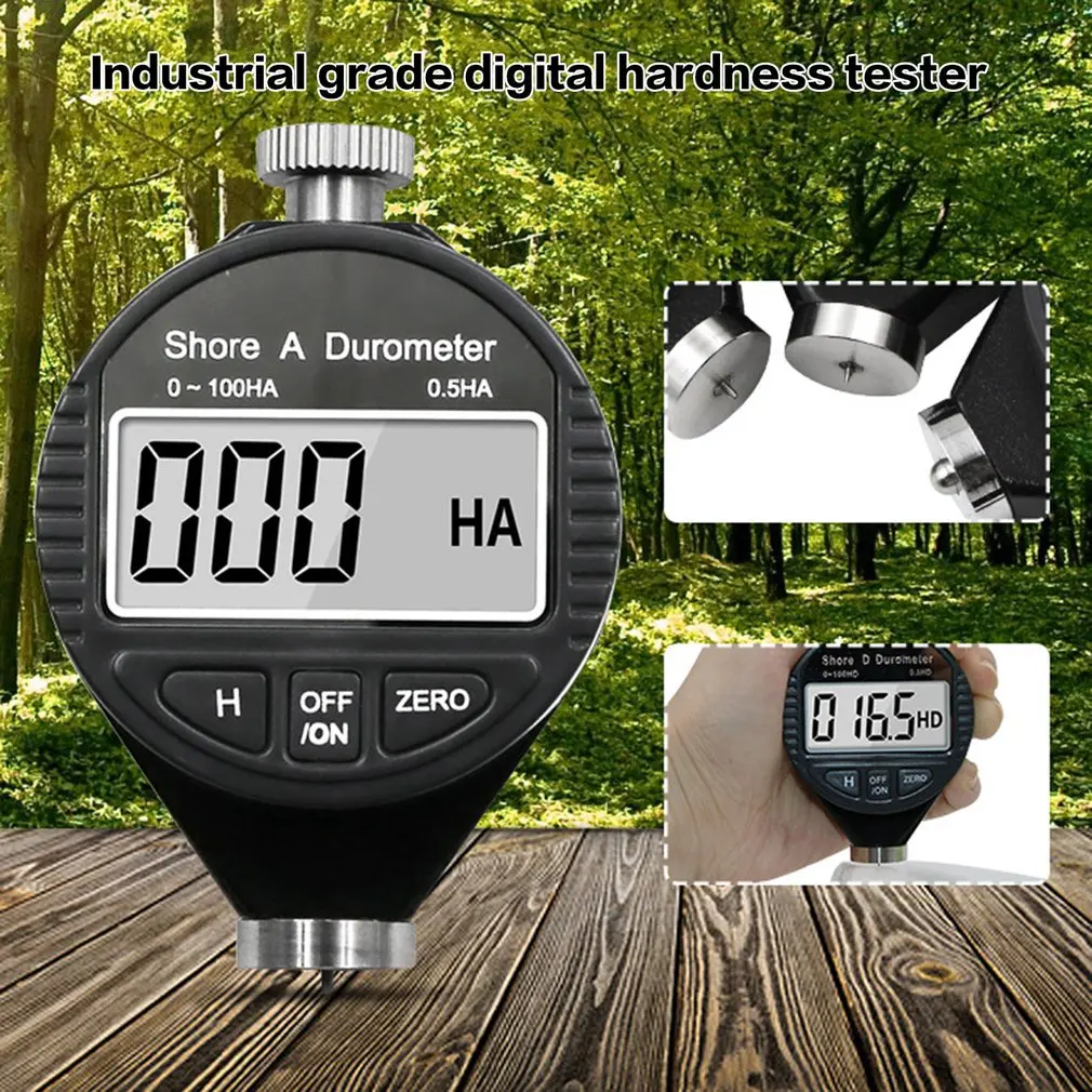 Digital Shore Hardness Meter Durometer Tester 0-100H A/C For Plastic Leather Rubber Multi-resin | Инструменты