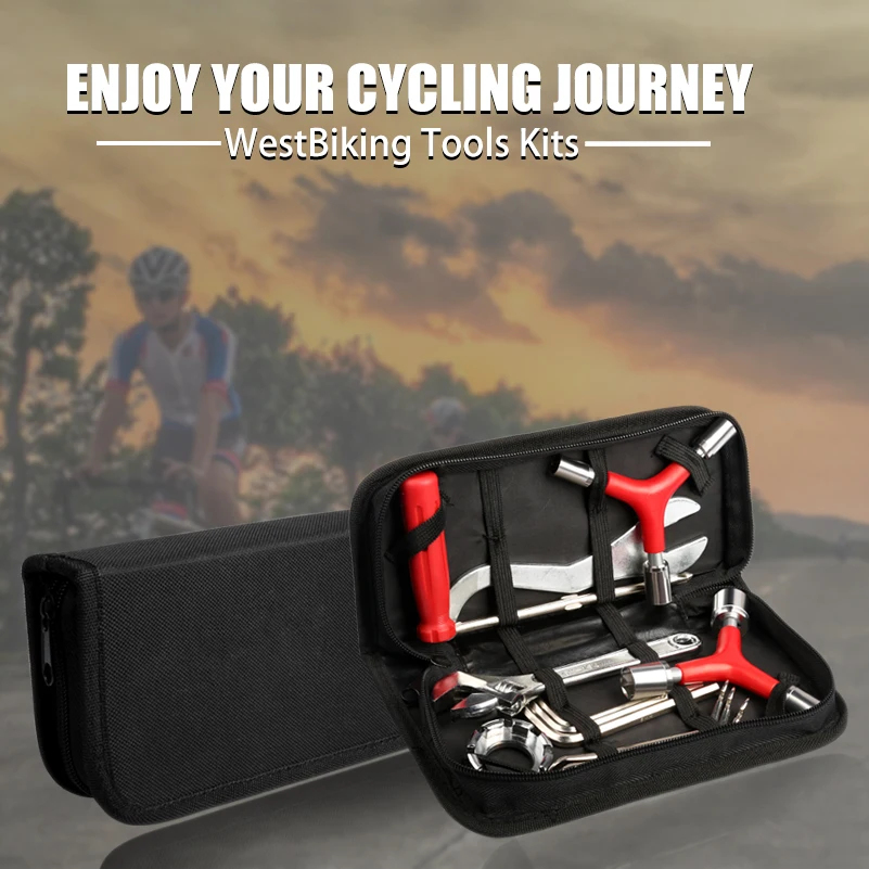 WEST BIKING многофункциональные Bicicleta Наборы инструментов для велоспорта портативный набор инструментов сумка MTB дорожный велосипедный ключ наборы шин инструмент для ремонта велосипеда