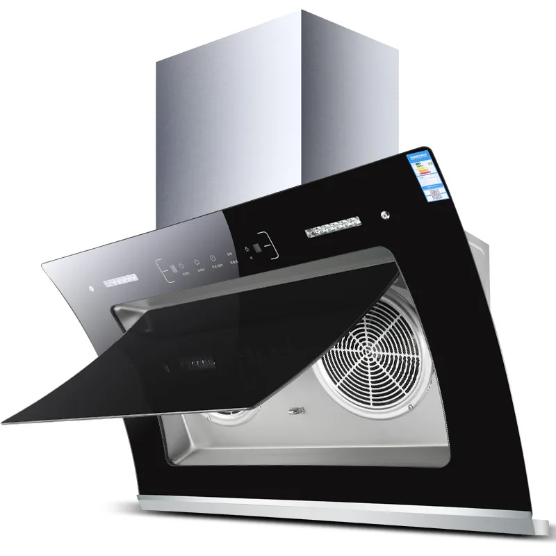

Large Suction Range Hoods Kitchen Intelligent Touchpad Thermal Cleaning Side Suction Double Motor Kitchen Extractor Hood Exhaust