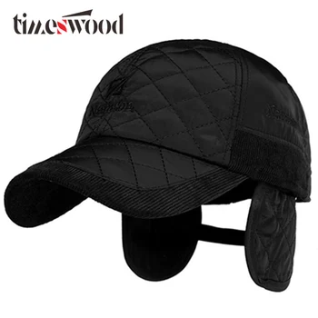 

Warm Winter Baseball Cap Men Ear Protection Cotton Gorro Snapback Solid Bone Baseball Men Winter Warm Protective for Men Women