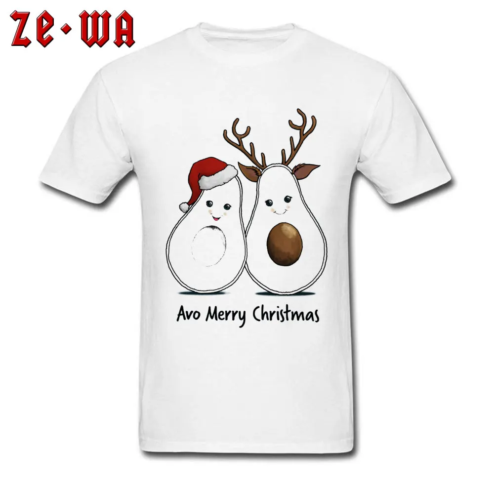 Avo Merry Christmas -4011 Fitted Printed On Tshirts Crewneck 100% Cotton Short Sleeve Tops T Shirt for Men T-Shirt Summer Avo Merry Christmas -4011 white