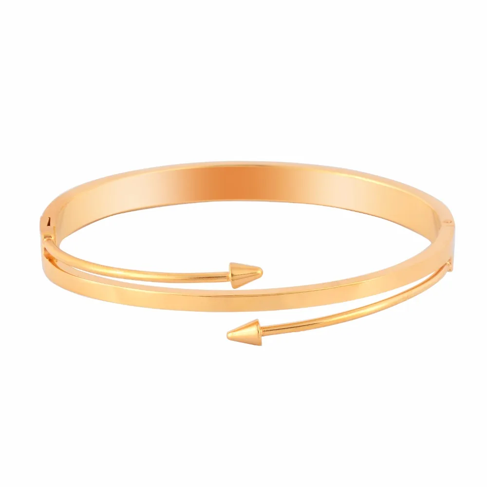

Fashion women jewelry stainless steel gold color bangle bracelet high quality polished accessories dropship