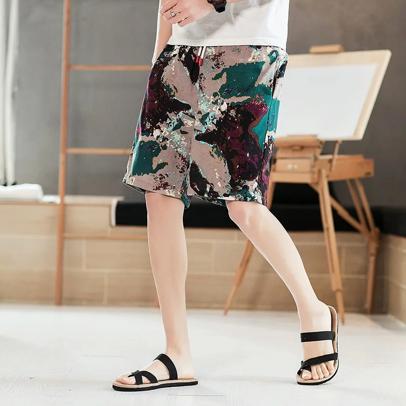 

2019 New Fashion Camouflage Loose Shorts Men Summer Casual Print Camo Short Printing Homme Shorts