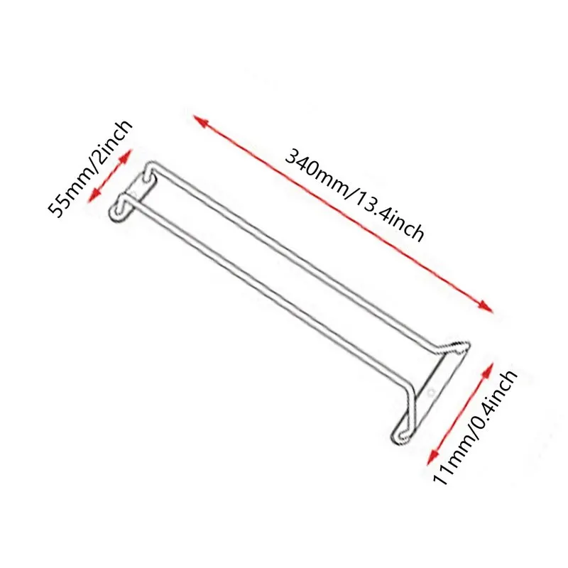 1 шт. длинная Подвесная подставка для чашек, бокал для вина, одна двойная стойка для домашнего бара, бокалы под шкаф, кухонная стойка, металлическая проволока 34 см