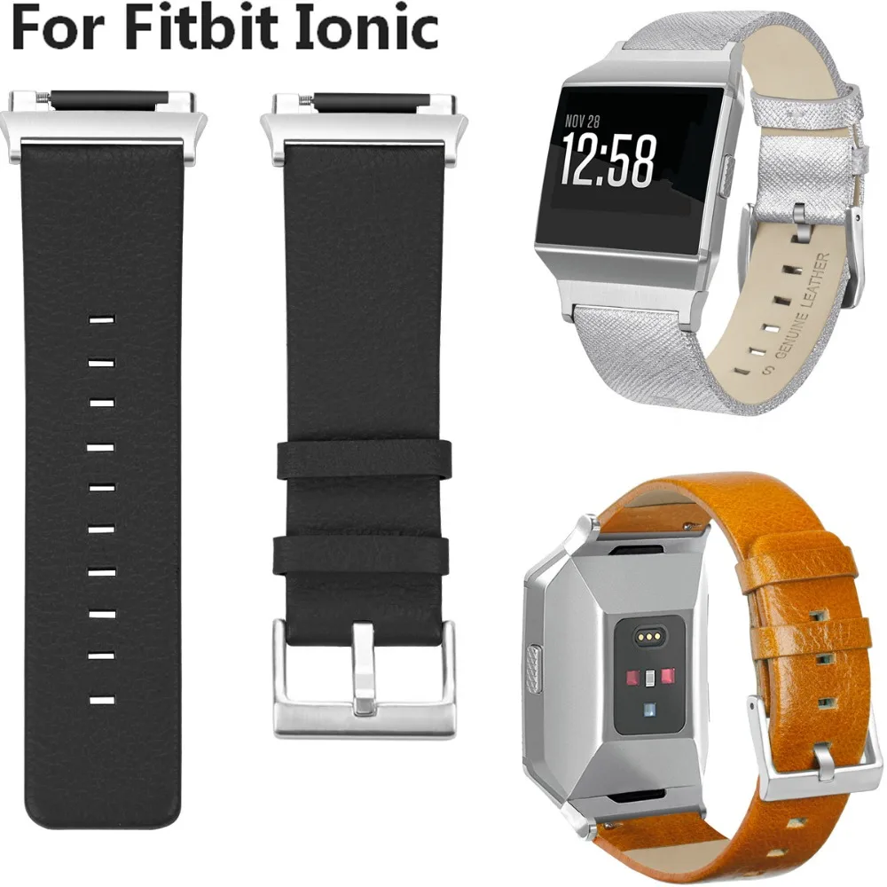 

COMLYO Leather Watch Band for Fitbit Ionic Wrist Smart Watch Wristband Replacement Bracelet For Fitbit Ionic Strap WatchBands