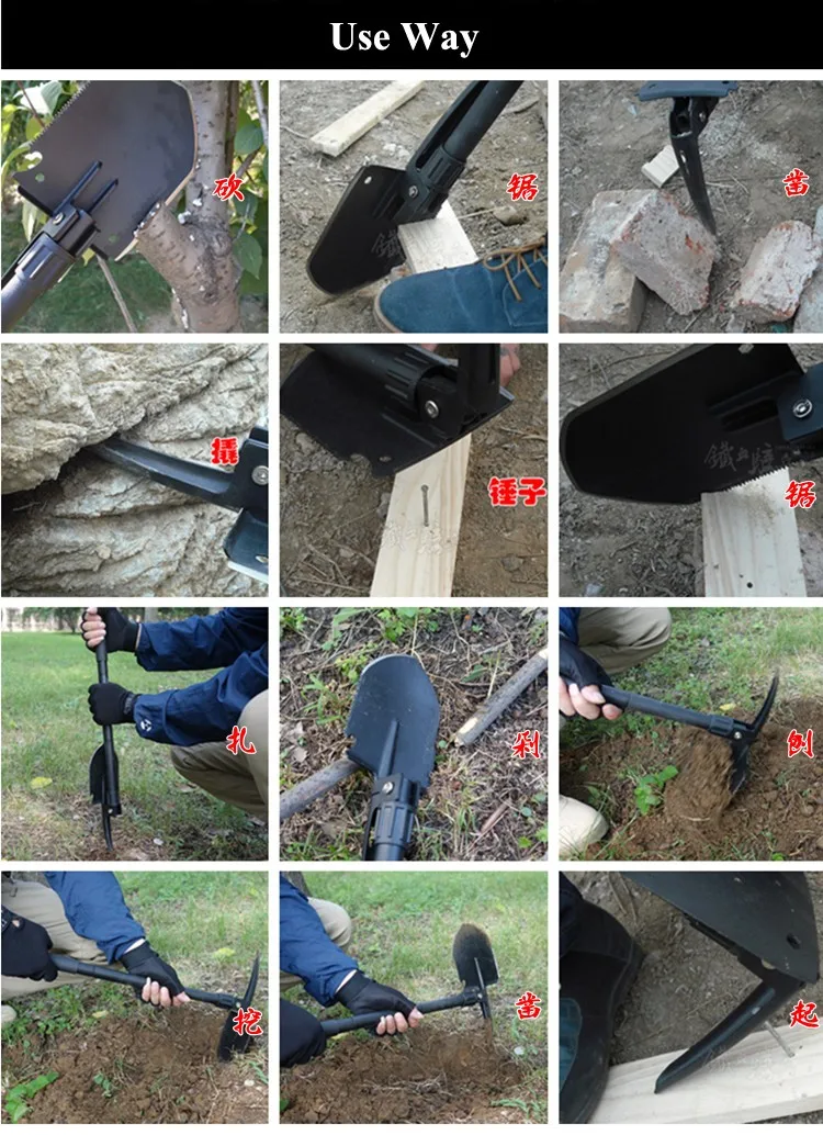 2 в 1 Военная Лопата портативная складная телескопическая лопата для охоты на открытом воздухе походная Лопата Кирка ручные инструменты для выживания