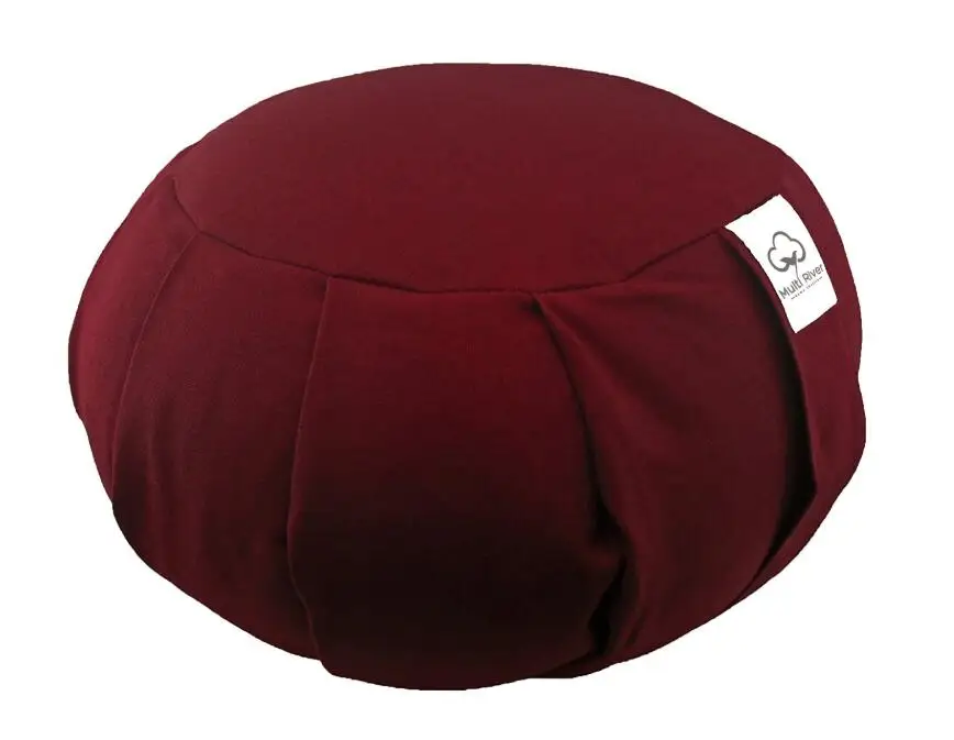

Buckwheat Hull Filled Zafu Round Meditation Yoga Cushion with Zippered Cushion Comfort Floor Seat Furniture Seating Futon Pillow