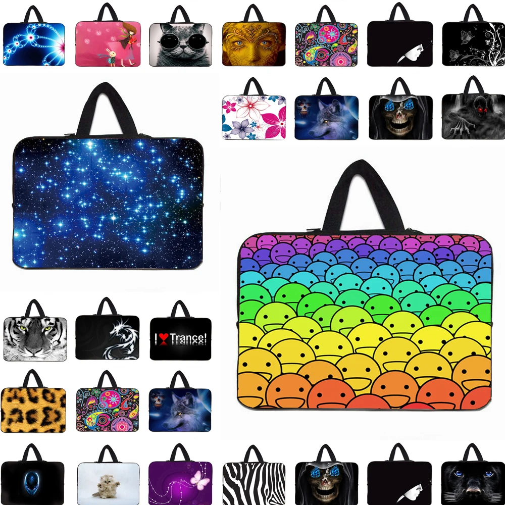 Сумка для ноутбука с принтом 1" 17,3" 15,6 Портативная сумка для ноутбука для школьников " 10" 12 13 14 15 17 чехол для планшетов для Macbook Pro 13 15