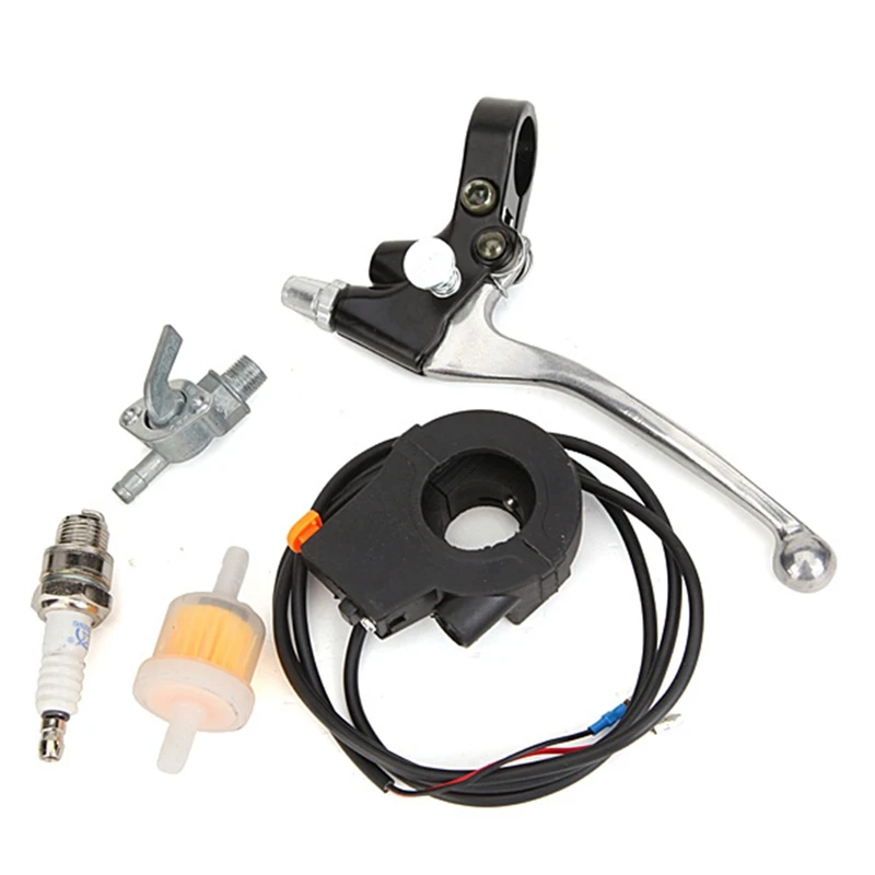 Actualizado 80cc 2 tiempos motorizado bicicleta Motor Kit con velocímetro Negro bajo ruido baja vibración Heavy Metal