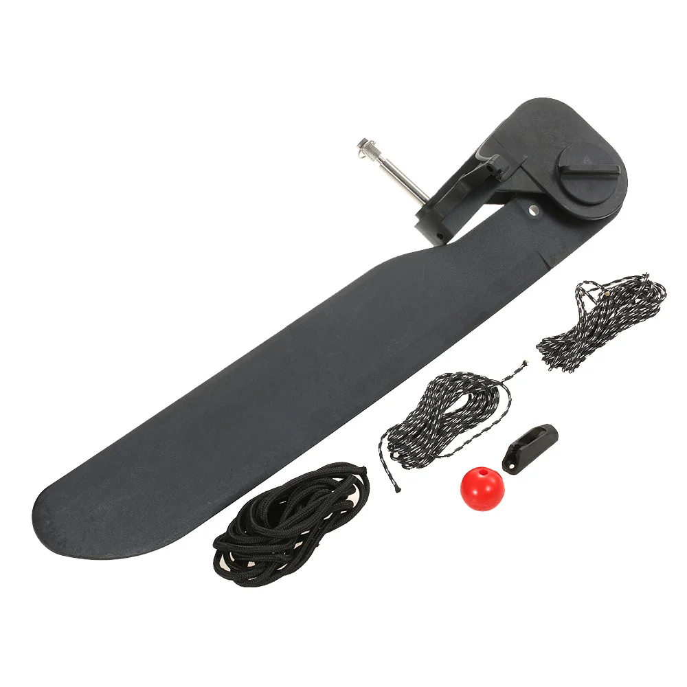 Black Canoe Rudder Boat Tail Steering System Kayak Boat Kits Accessories Tail 