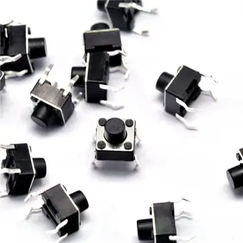 

1000PCS/LOT 6*6*7MM Tact Switch 4 foot vertical micro switch / button switch 6x6x7