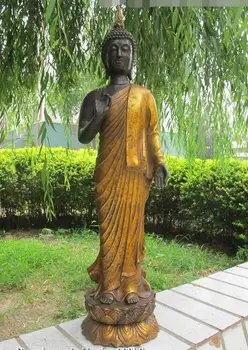 

Tibet Buddhism Folk Bronze Thailand Ayutthaya Shakyamuni Buddha statue