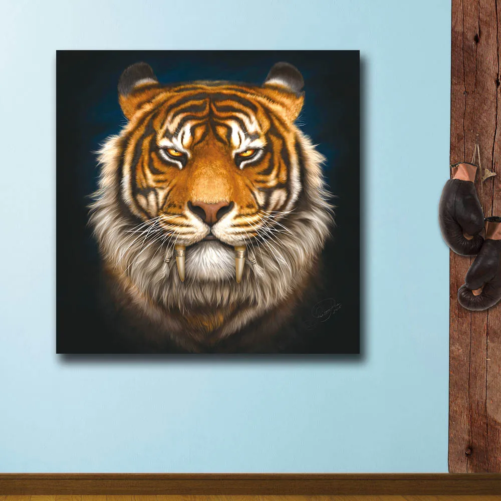 WxkoilFashionOilPaintingTigerHeadPaintingForHomeDecorOn