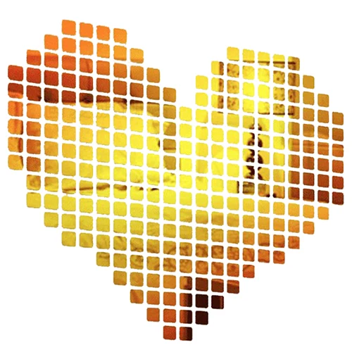 

Funlife DIY Square Mosaic Mirror Wall Sticker,100pcs 2x2cm Removable Home Decor,Self Adhensive fashion 3D Decal