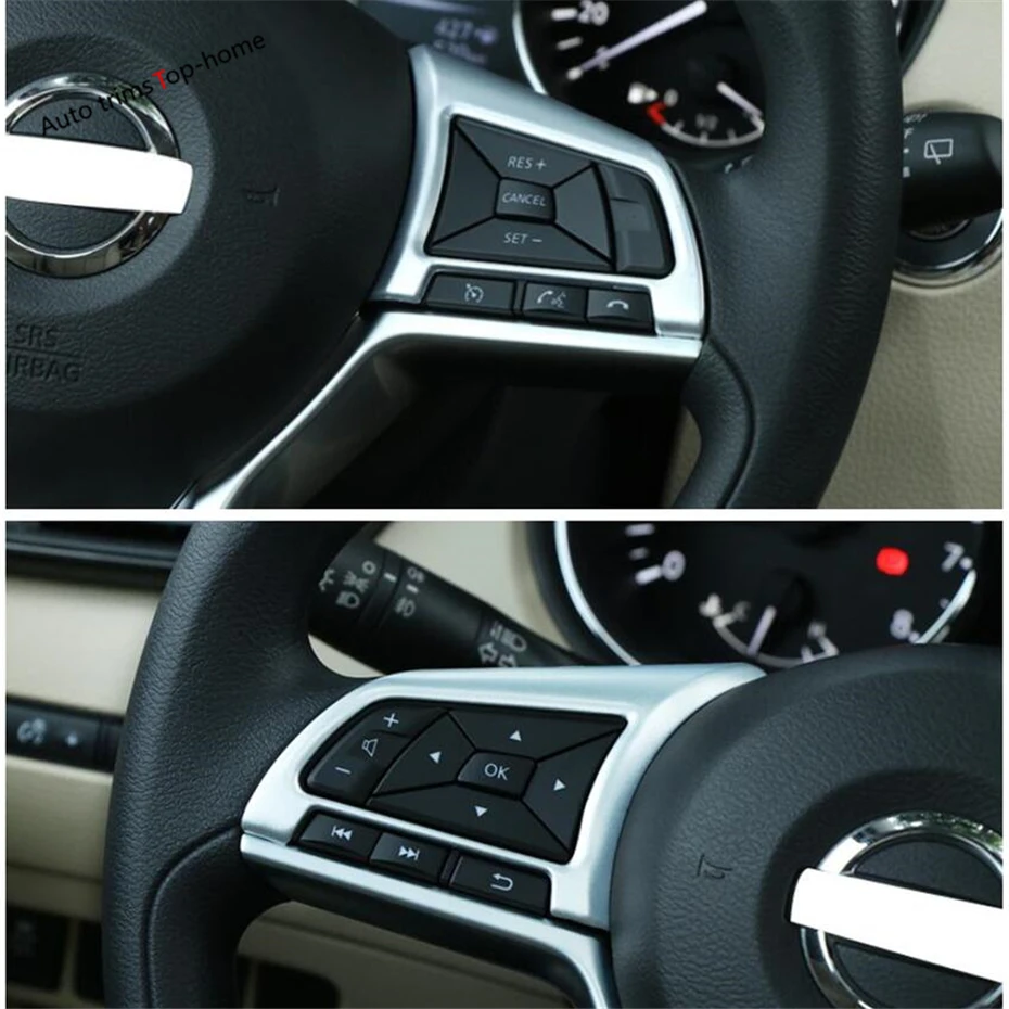 

Yimaautotrims Steering Wheel Decoration Cover Trim Interior Mouldings Fit For Nissan Teana / Altima 2019 2020 Carbon Fiber Look