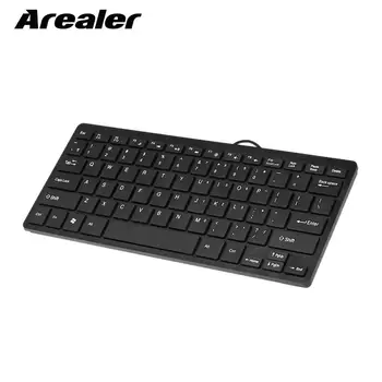 

RL-K7 Mini Wired USB Keyboard 78 Keys Small Waterproof Keyboard for Notebook PC Desktop Computer Office Waterproof Design