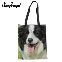 Женские сумки для покупок, дамские сумки через плечо с изображением собаки, сумки для девушек и женщин, большая вместительность, пляжные, эко складные, Bolsas Compra Plegable